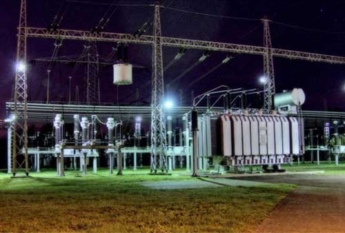 LIGHTING MAST IN SUBSTATION